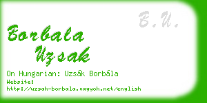 borbala uzsak business card